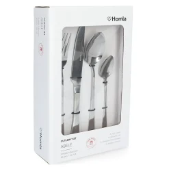 HOMLA Zestaw Sztućców Abele Srebrne 16 Szt.