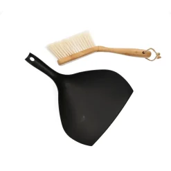 HOMLA Zmiotka Bambou I Szufelka Duza Czarna 35X26 Cm